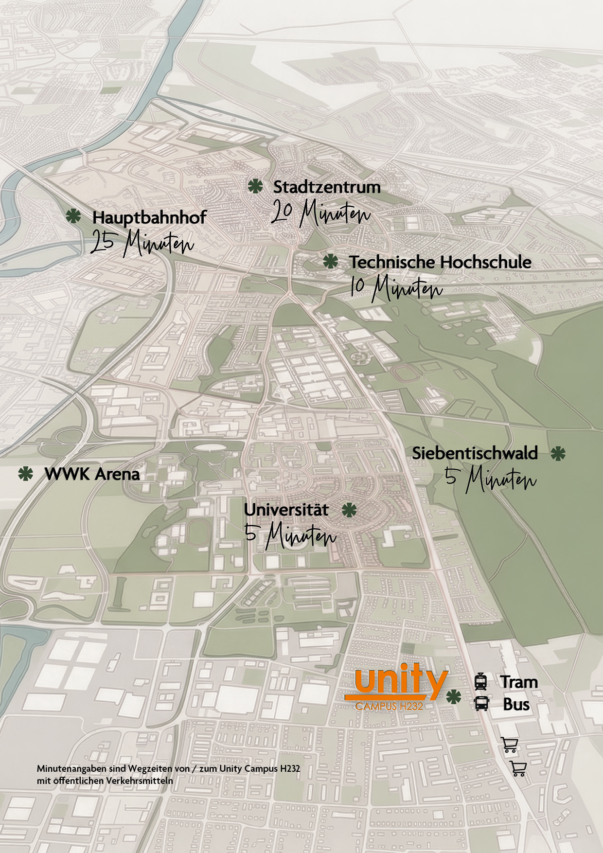 Lage Unity Campus H232 in Augsburg-Haunstetten